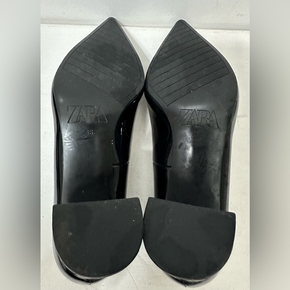 ZARA-ladies patent block heel shoes - Picture 5 of 6